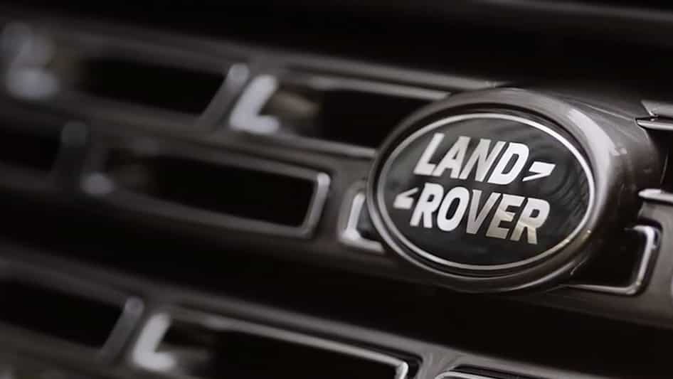 Land rover logo on a vehicle