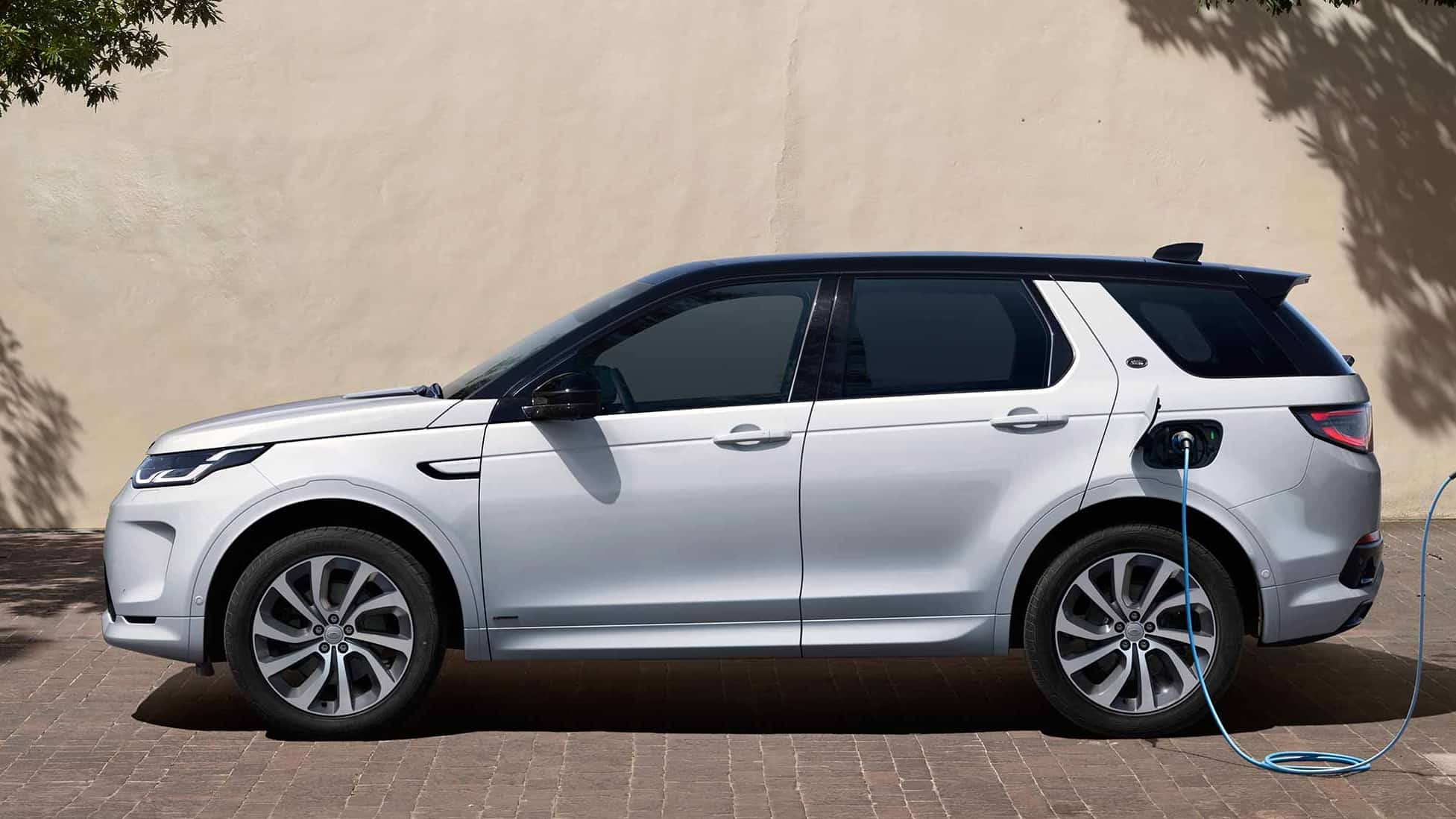 White Discovery Sport Electric Charging
